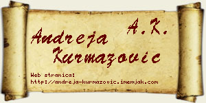 Andreja Kurmazović vizit kartica